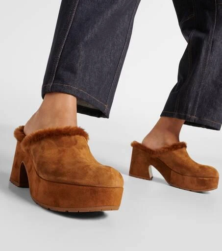 Gianvito Rossi Lyss 55 suede platform clogs 7