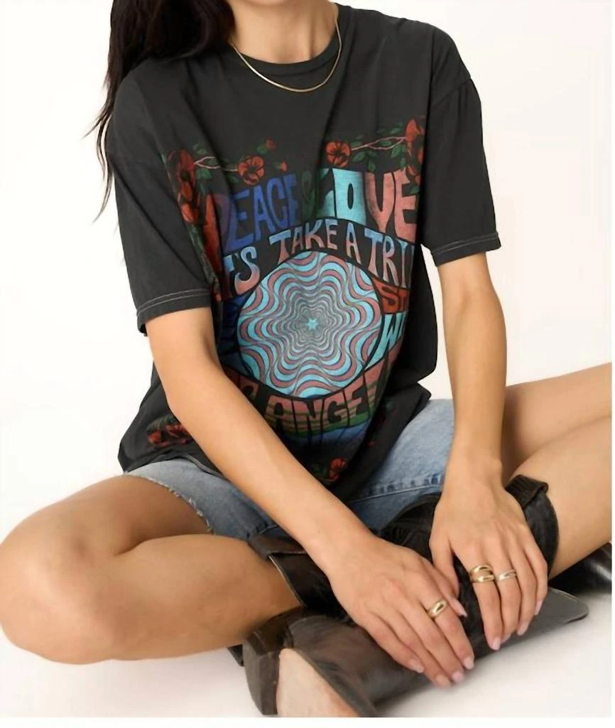 Project Social T Project Social T - PEACE AND LOVE RELAX T SHIRT 3