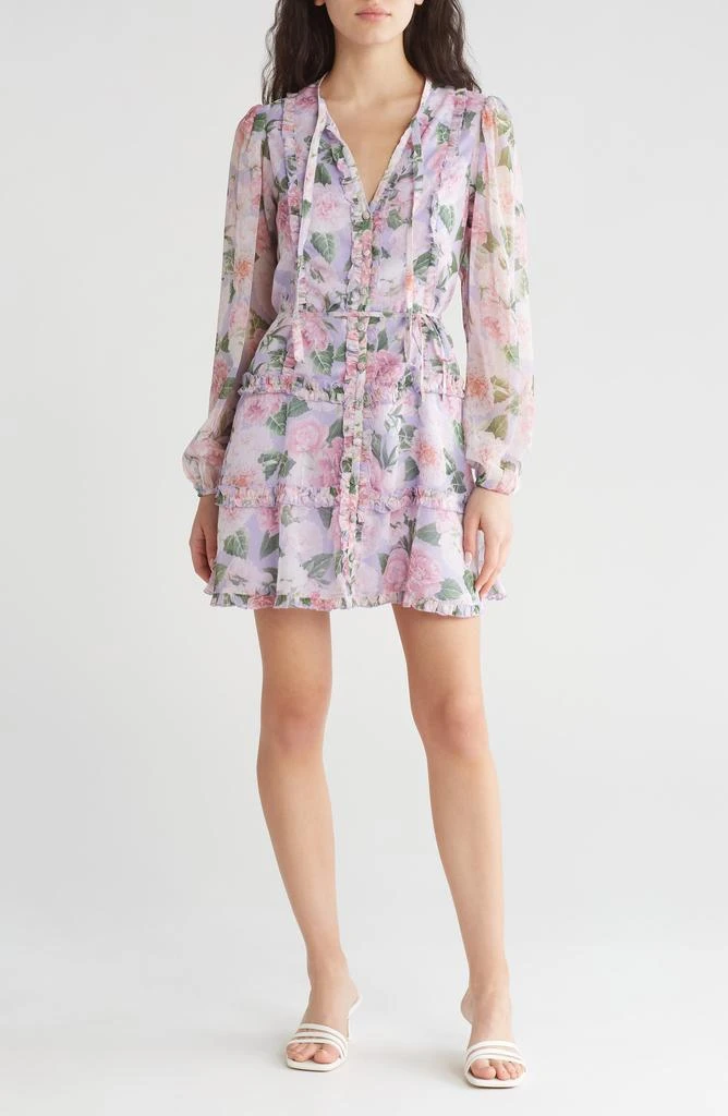 Rachel Parcell Floral Long Sleeve Minidress 1