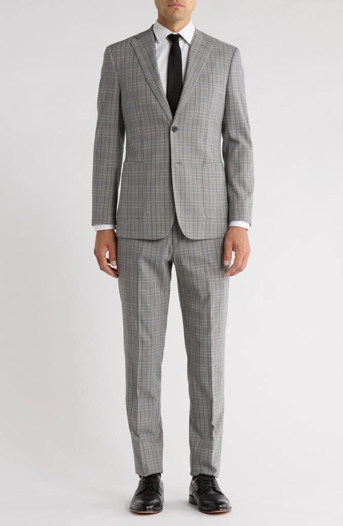 English Laundry Trim Fit Plaid Two-Piece Suit