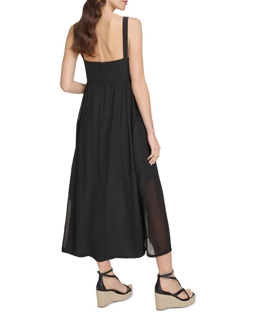 DKNY Mixed Media Midi Dress 3