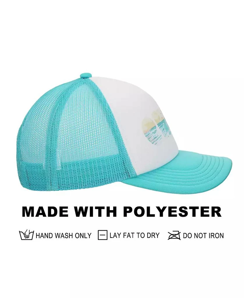 Generic Chill Beach Vibes White & Aqua Foam Trucker Hat 7