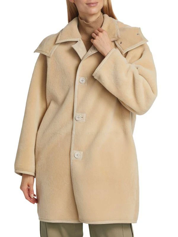 Theory Shearling Reversible Oversized Coat 5