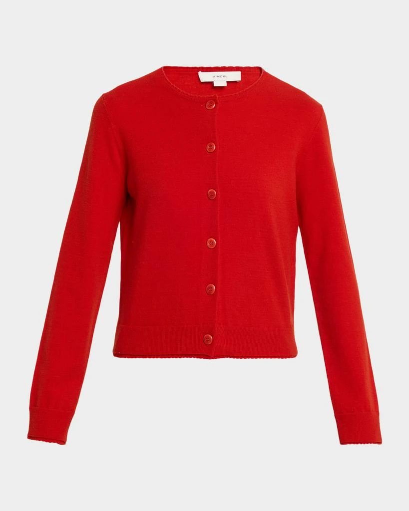 Vince Scallop-Trim Cardigan