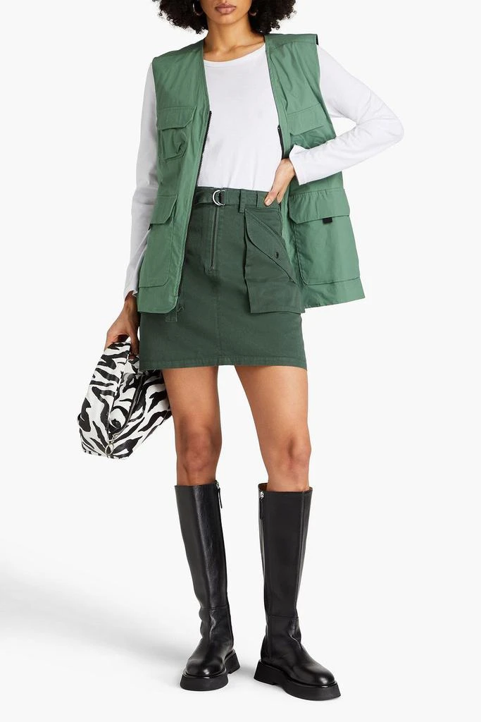 HOLZWEILER Belted twill mini skirt 2