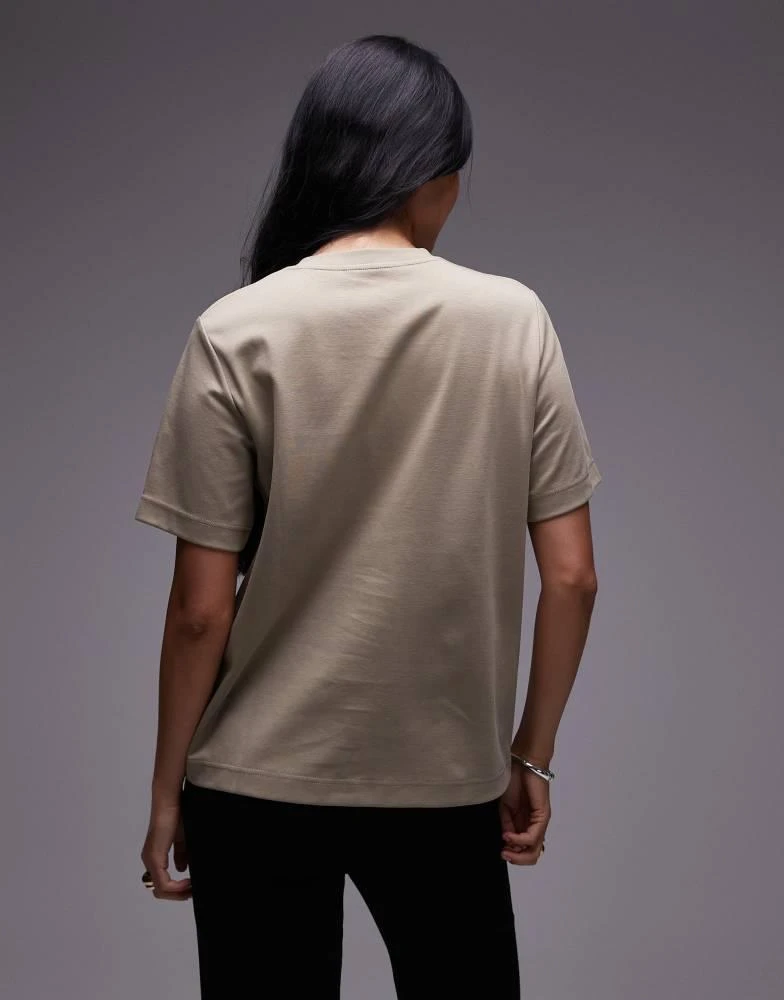 ARKET ARKET heavyweight jersey boxy t-shirt in beige khaki 4