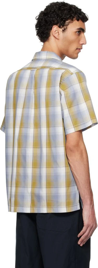 Nanamica Yellow & Blue Open Collar Pique S/S Shirt 3