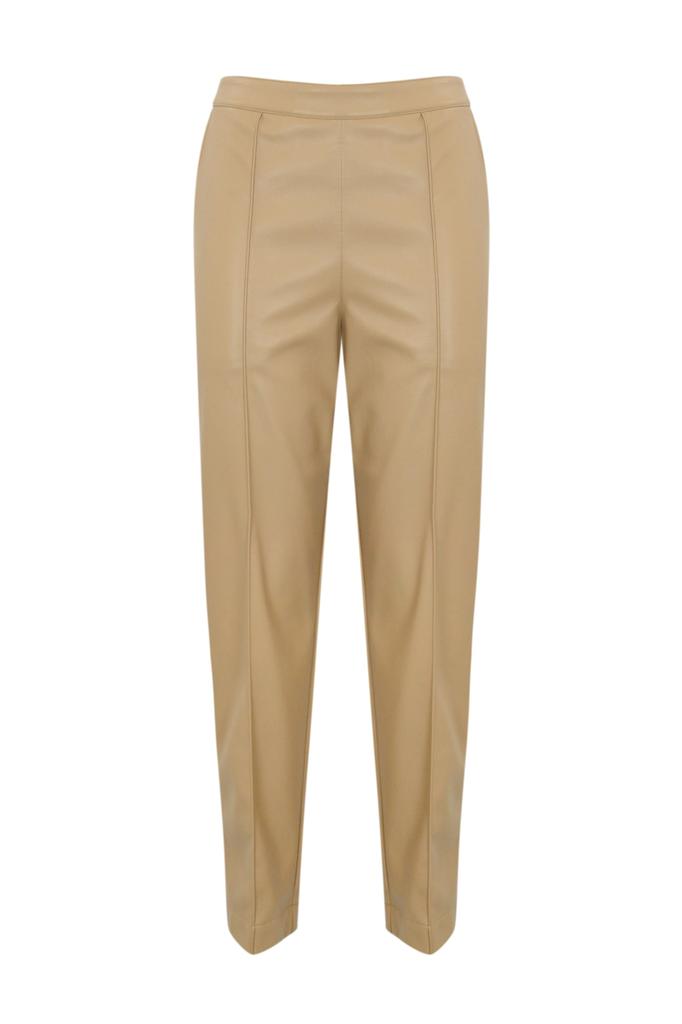 TWINSET Straight Nappa Effect Trousers