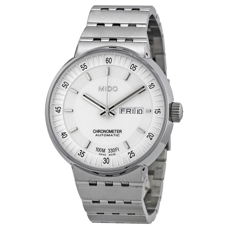 MIDO All Dial Chronometer Automatic White Dial Stainless Steel Men's Watch M83404B111 1