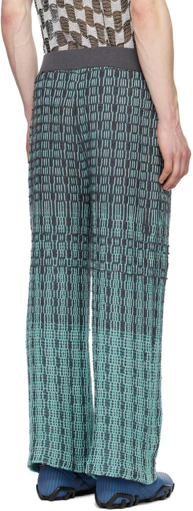 Isa Boulder SSENSE Exclusive Gray & Blue Tick Trousers 3