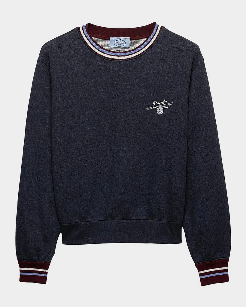 Prada Cotton Fleece Crewneck Sweatshirt