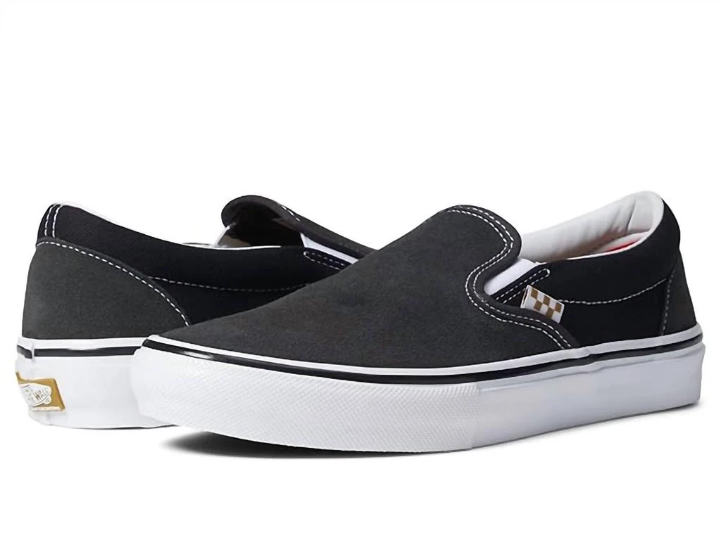 Vans Men's Skate Slip-On Sneakers In Black 2