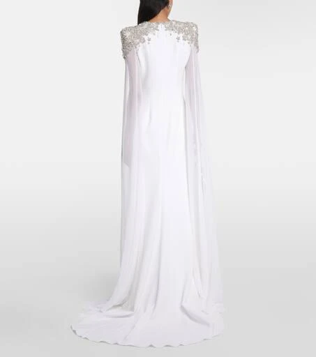 Jenny Packham Bridal Frida embellished cape-detail gown 3