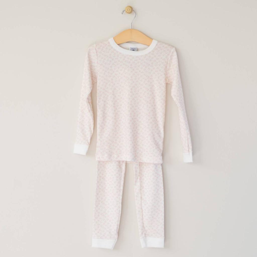 PETIT BATEAU Petit Bateau - Girls Floral Long John Pajama Set