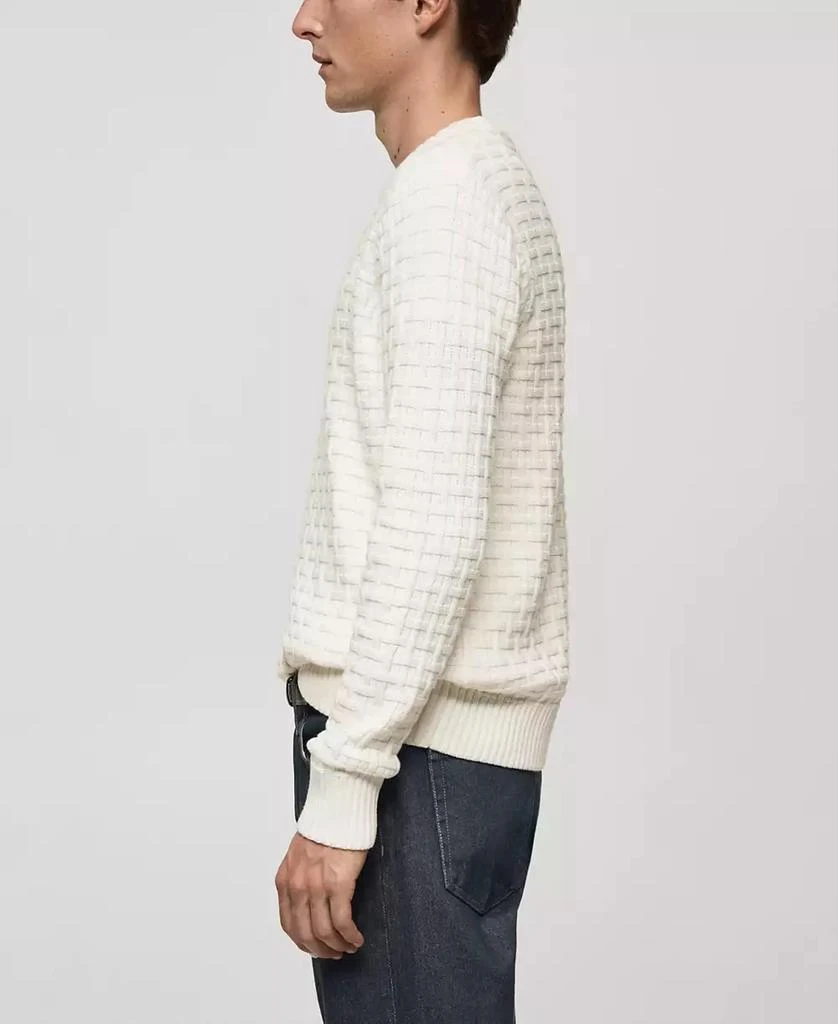 Mango Men's Crossed-Knit Sweater 4