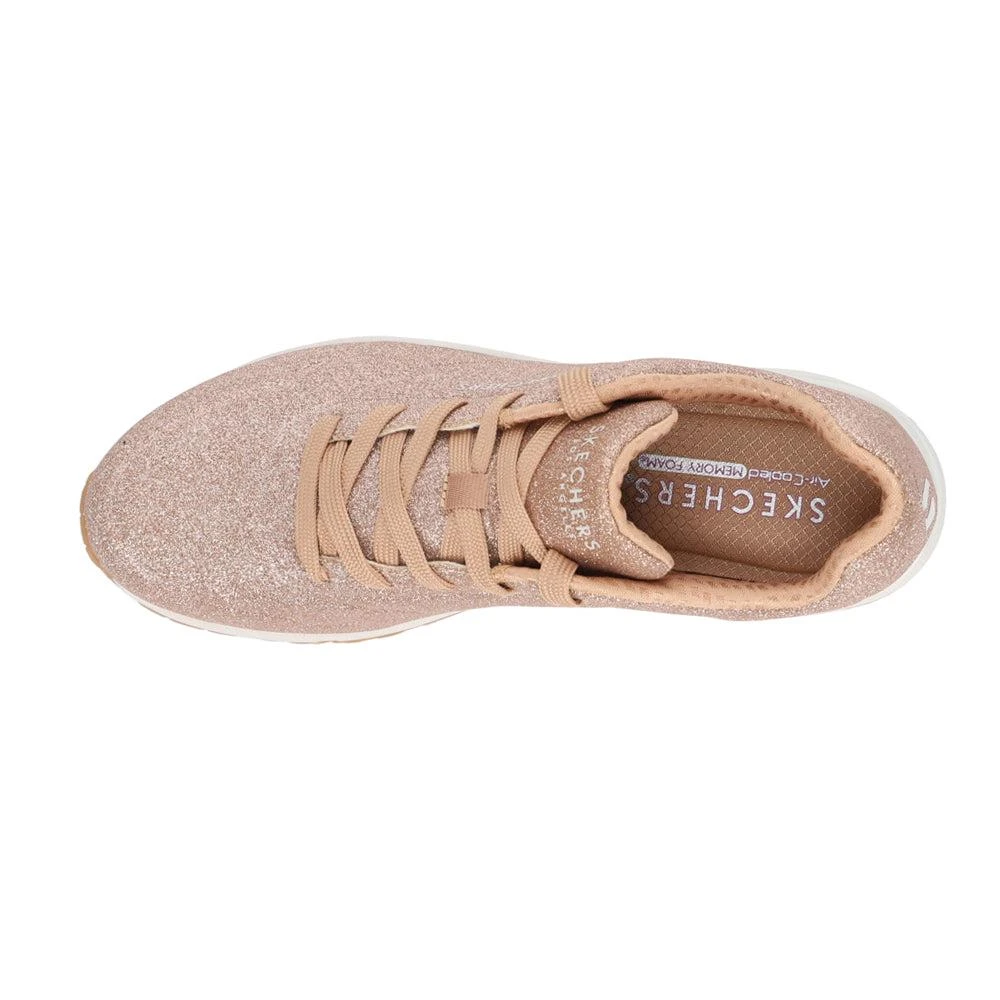 SKECHERS Uno Glitter Bomb Lace Up Sneakers 4