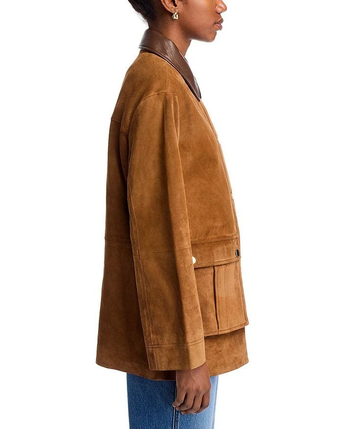 VERONICA BEARD Suz Suede Leather Dickey Coat 4
