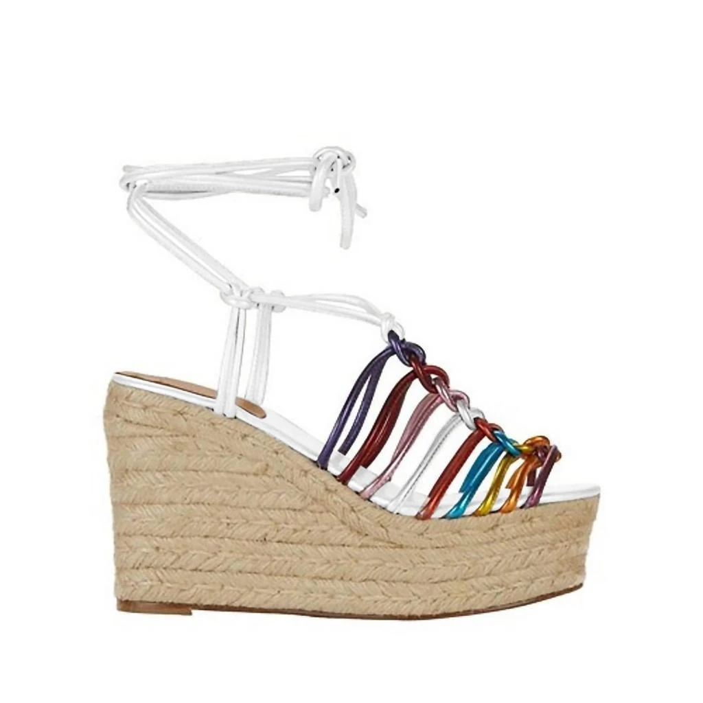 Chloé Women's Strappy Wedges Sandal In Rainbow 1