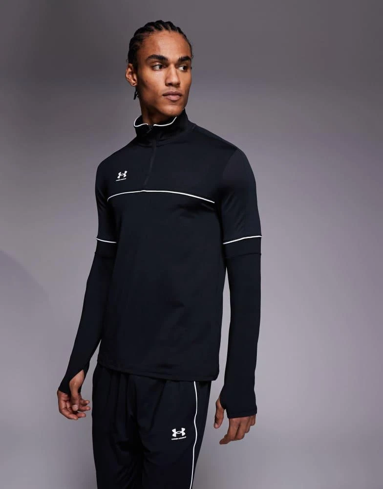 Under Armour Under Armour Challenger training quarter-zip top in black