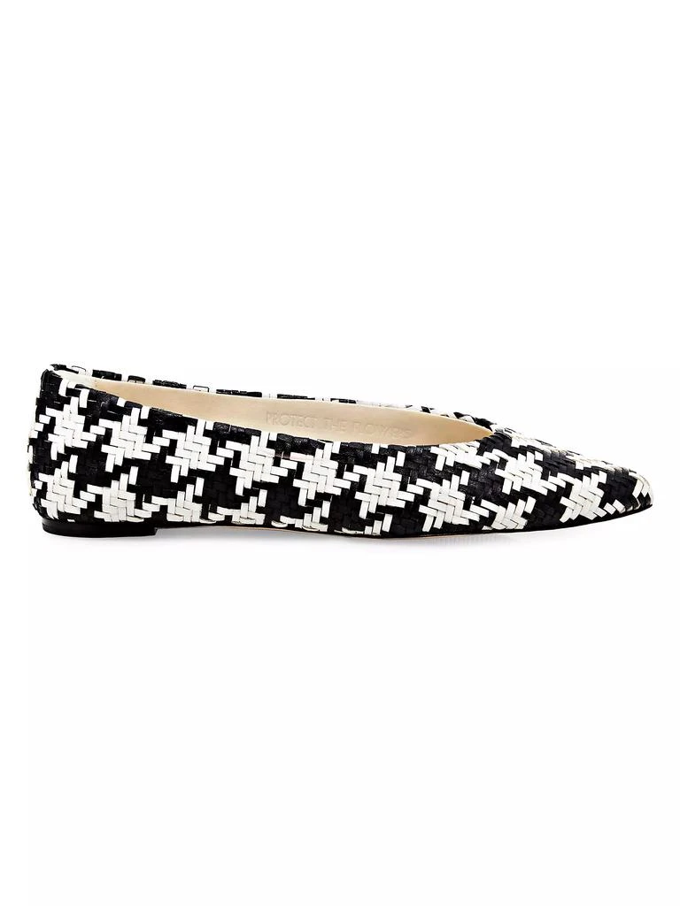 Prota Fiori Camelia Pied De Poule Apple Skin Ballet Flats 1