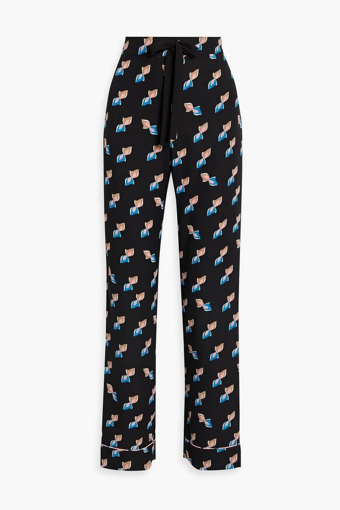 Diane von Furstenberg Veronica printed crepe de chine straight-leg pants 1