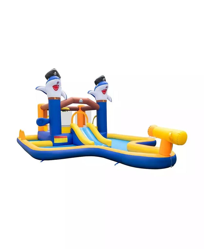 Mecale 7-In-1 Water Slide Park with Splash Pool and Water Cannon without Blower 3