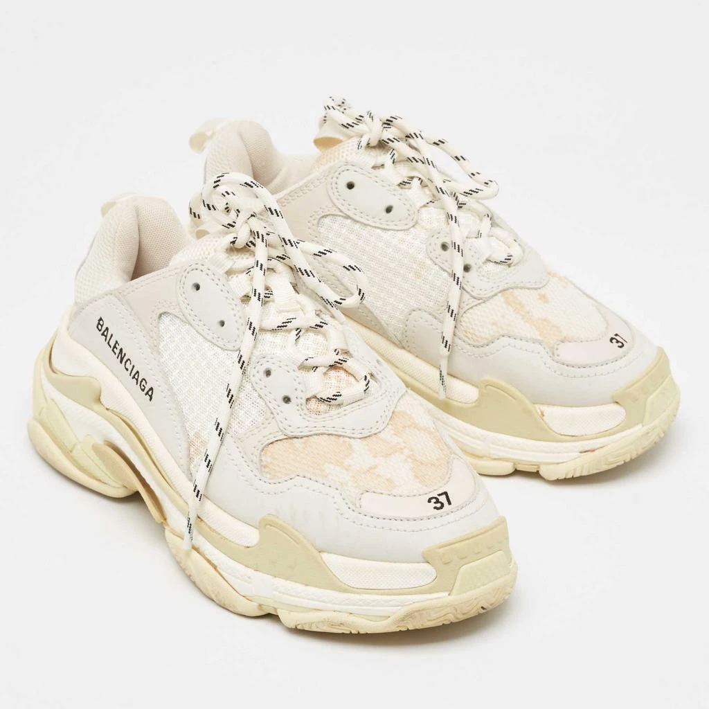 Balenciaga Balenciaga Grey Nubuck and Mesh Triple S Sneakers Size 37 3