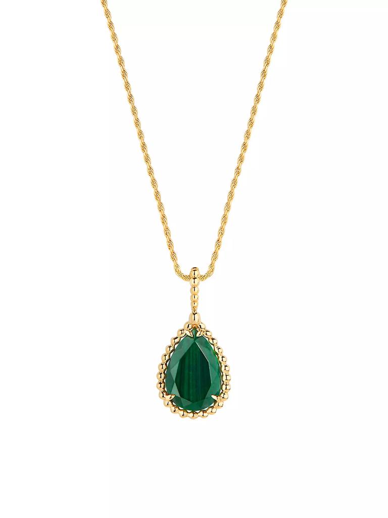 Boucheron Serpent Bohème 18K Yellow Gold &amp; Malachite Medium Pendant Necklace