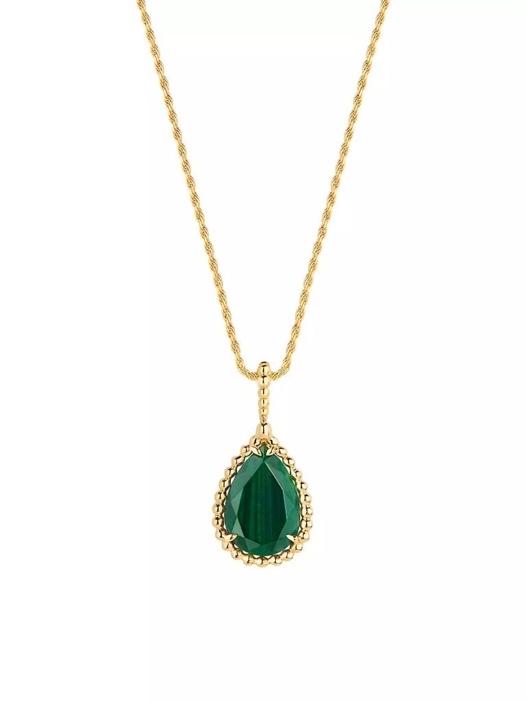 Boucheron Serpent Bohème 18K Yellow Gold & Malachite Medium Pendant Necklace 1