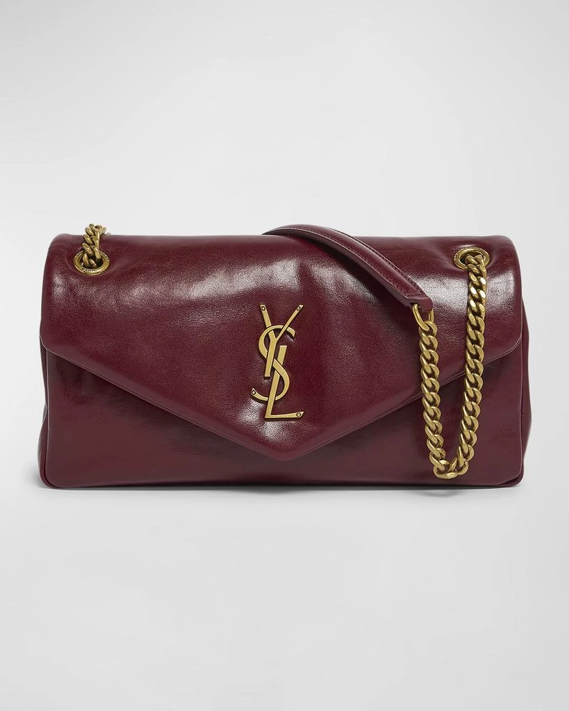 Yves Saint Laurent Calypso Small YSL Shoulder Bag in Smooth Padded Leather 1