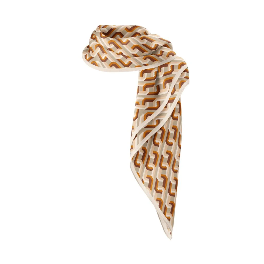 LePARMENTIER Paris Chain Motif Silk Square Scarf 4