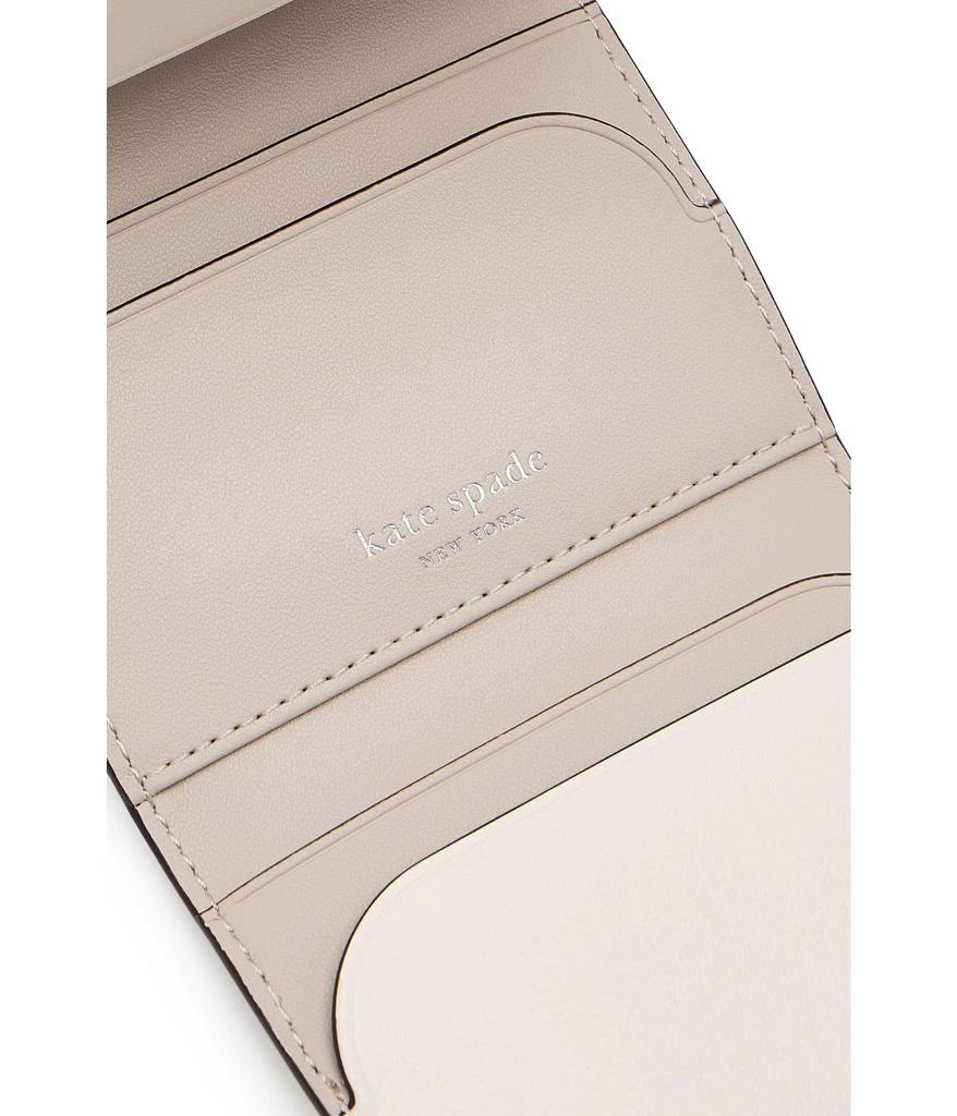 Kate Spade Halo Fine Grain Leather Card Case Trifold Wallet 5