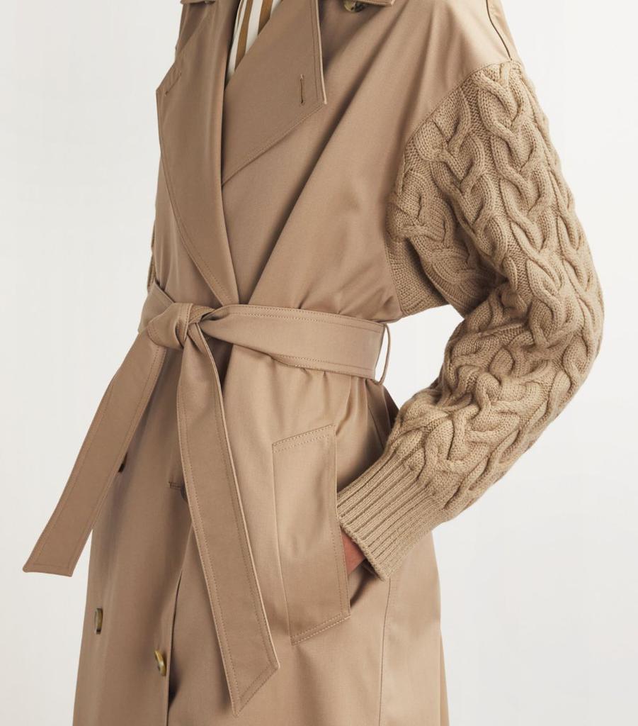 Max Mara Wool-Cotton Cicladi Trench Coat - Coats - BeyondStyle