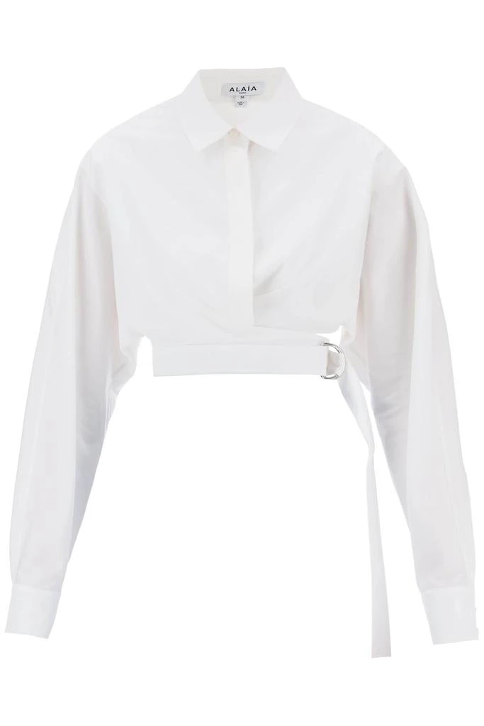 ALAIA crossover shirt in japanese poplin 1