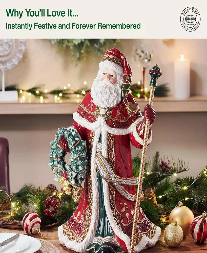 Fitz and Floyd Noel Holiday Grand Santa Figurine, 19.25-in 6