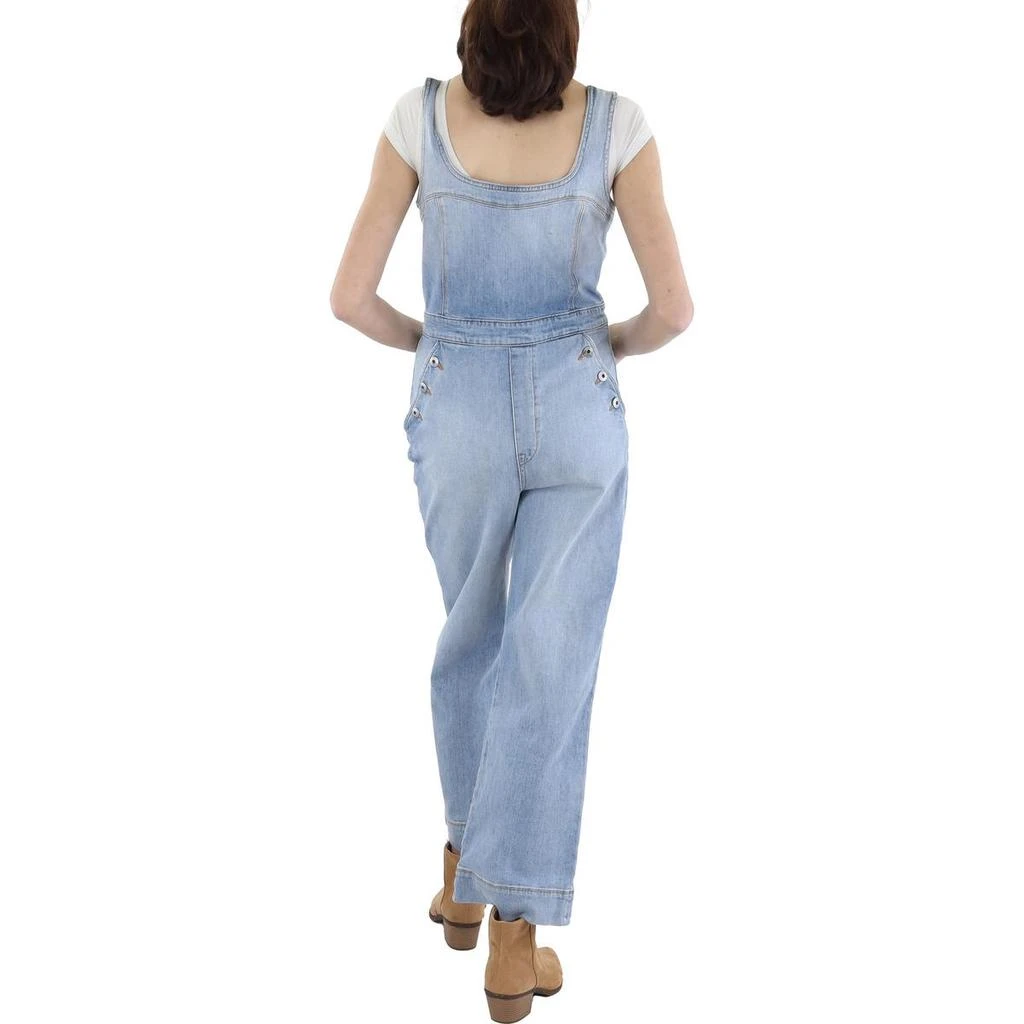 Jonathan Simkhai Womens Zipper Denim Overall Jeans 2