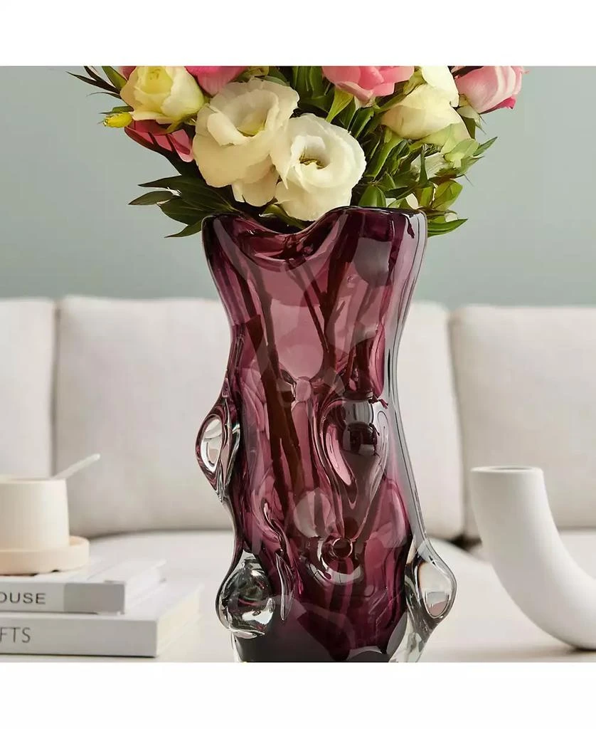 Danya B Sylvan Nodular Glass Grape Purple Tabletop Vase 6