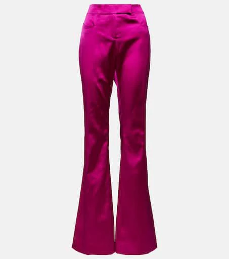 Tom Ford Low-rise flared satin pants 1