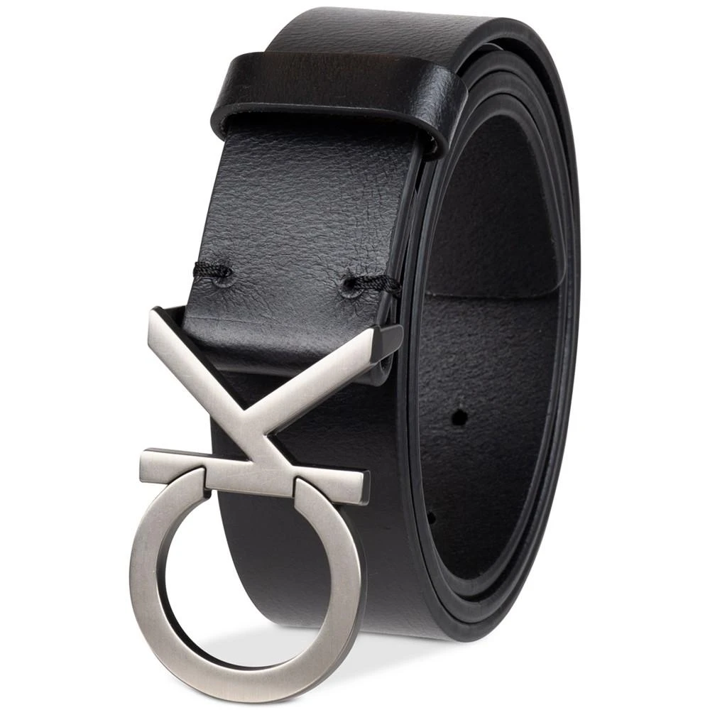 Calvin Klein Men’s Casual Monogram Cut Out Buckle Belt 3