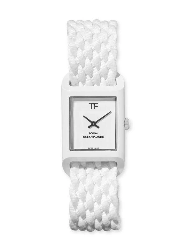 Tom Ford Unisex No.004 Ocean Plastic Tom Ford: 27X48.5 Ocean Plastic Watch On White Ocean Plastic Braid 1
