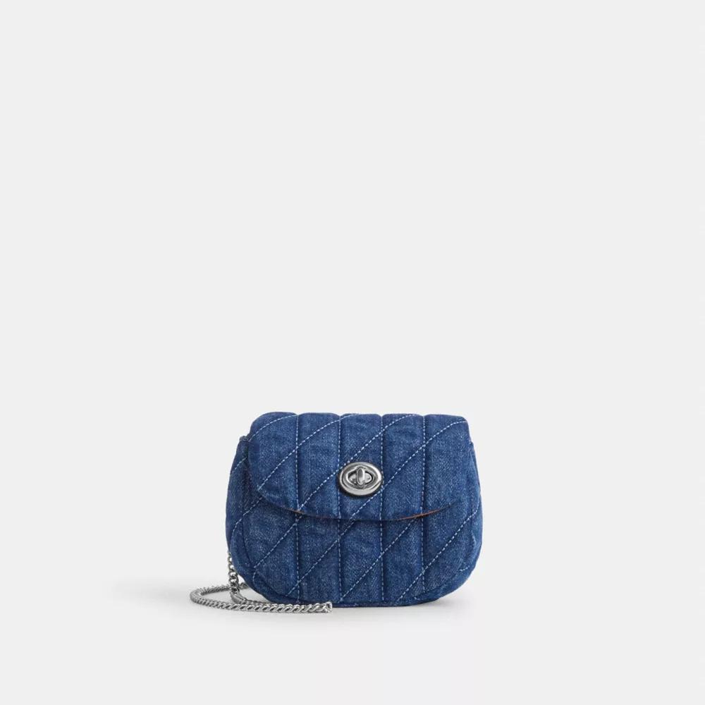 Coach Turnlock Card Case With Quilting