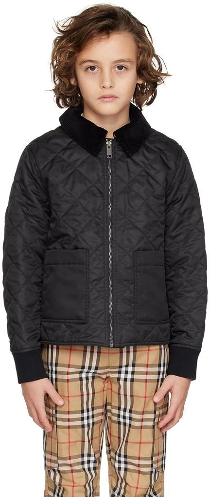 Burberry Kids Black Quilted Jacket 1