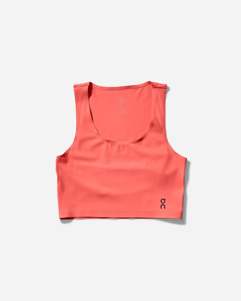 On Women's Studio Open Back Crop Top Coral 1