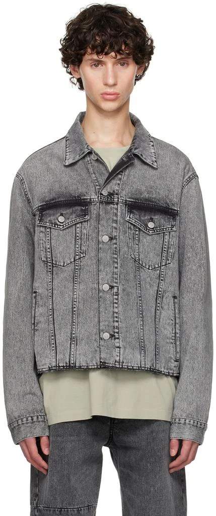 MM6 Black Padded Denim Jacket