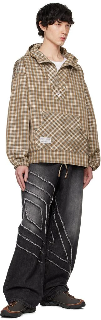Umbro Brown Slam Jam Edition Masked Hood Plaid Jacket 5