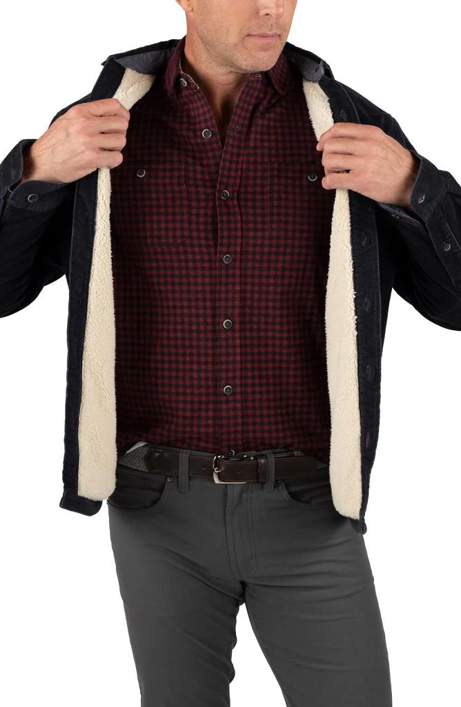 Tailor Vintage Faux Shearling Lined Corduroy Shirt Jacket 6