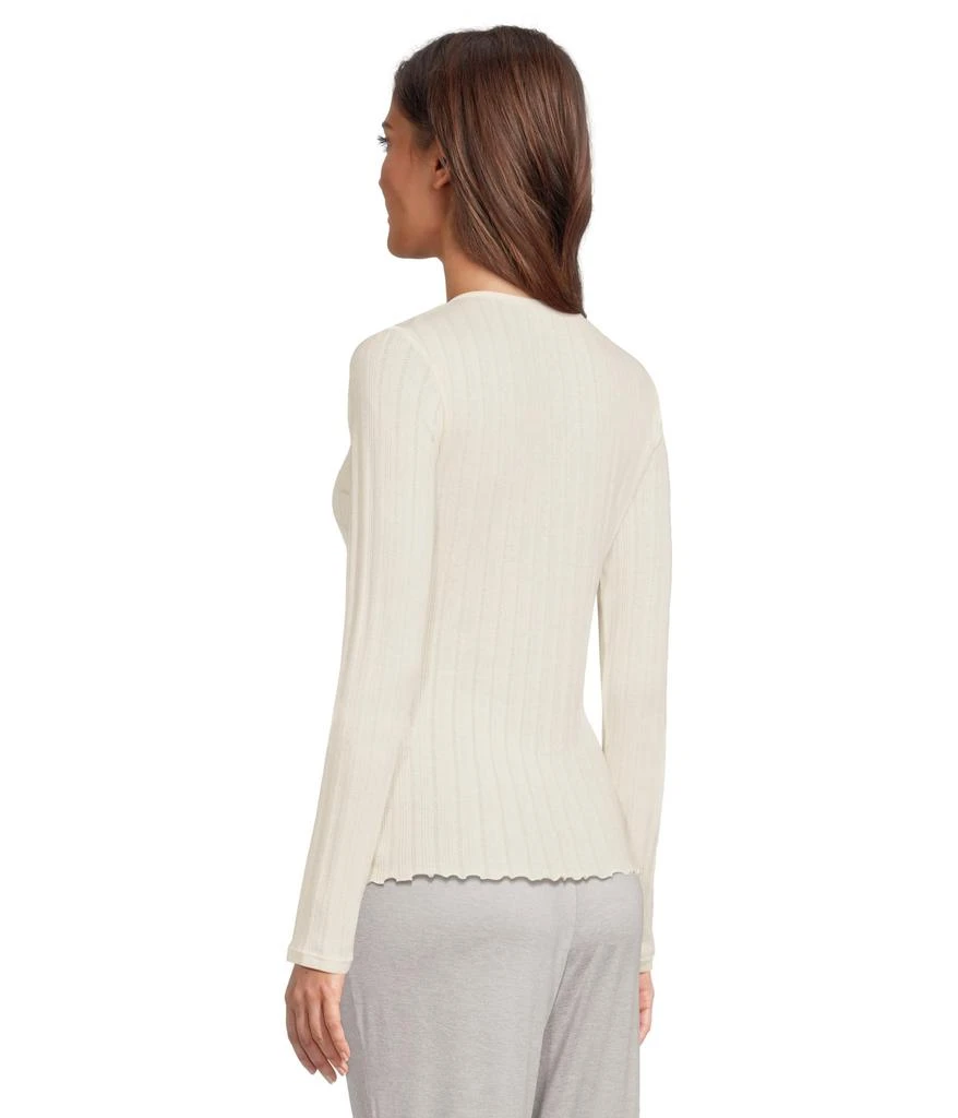 Eberjey Pointelle V-Neck Henley 3