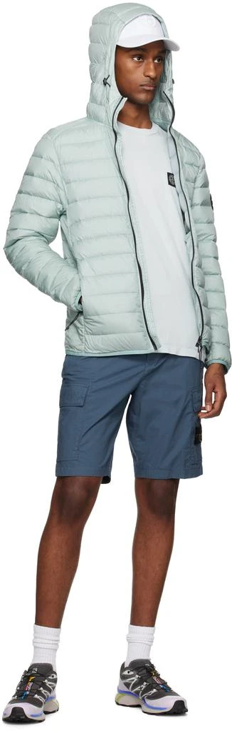 Stone Island Blue Loom Woven Chambers Down Jacket 5