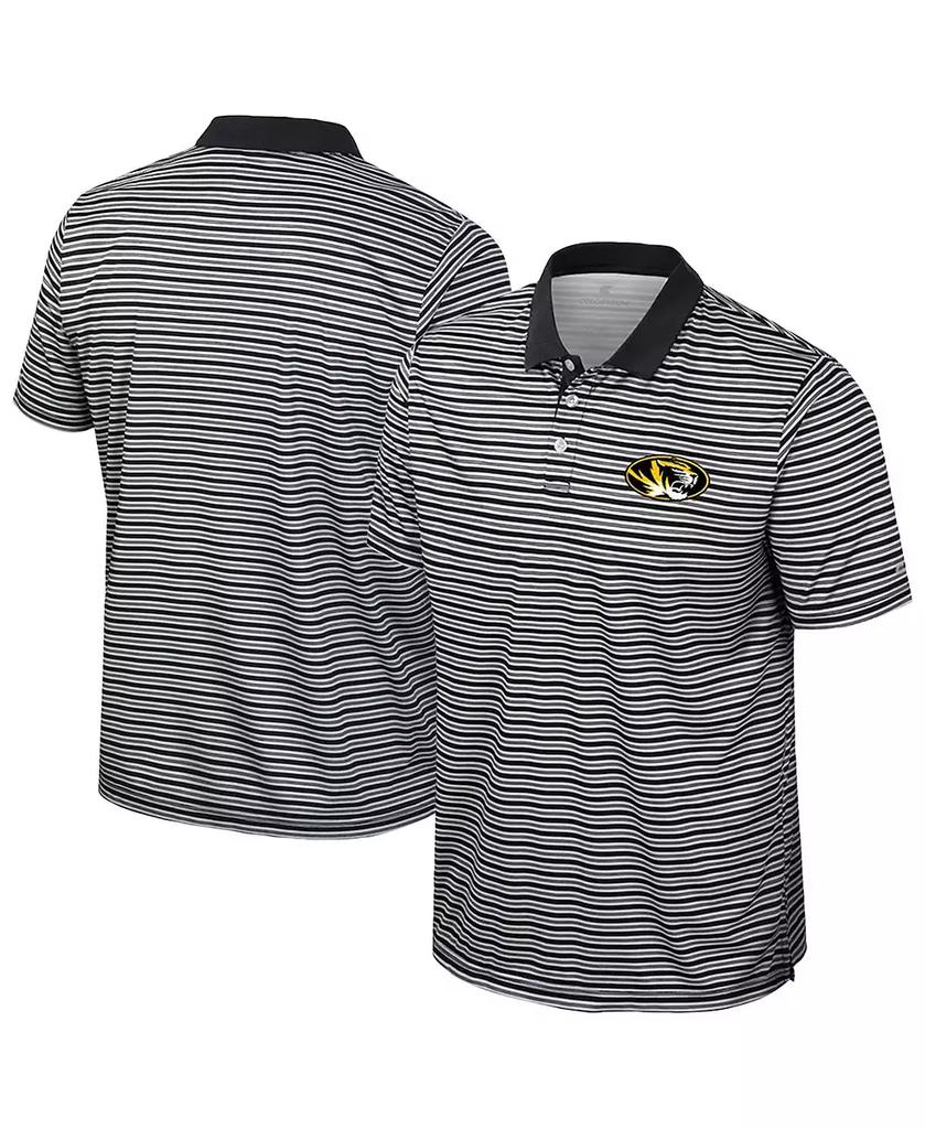 Colosseum Men's Black Missouri Tigers Striped Polo Shirt