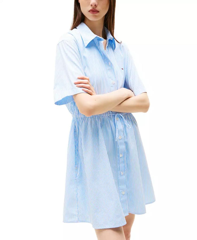 Tommy Jeans Women's Cotton Stripe Mini Shirt Dress